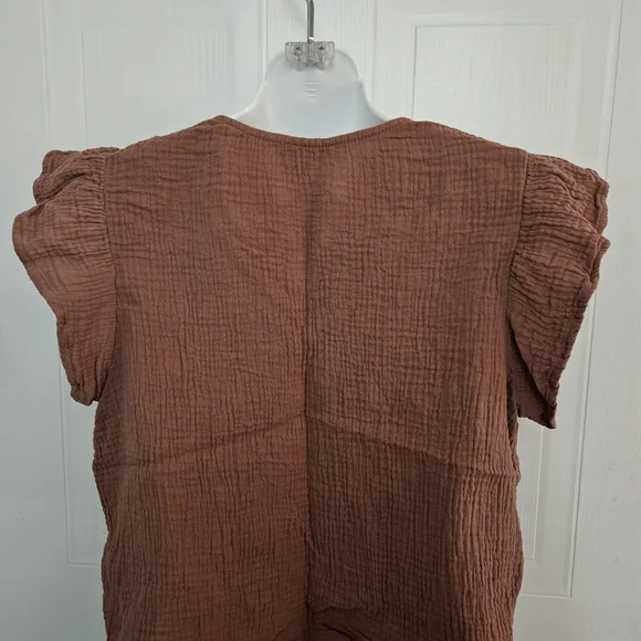 Miou Muse Ruffle Sleeve Top - Picture 2 of 3